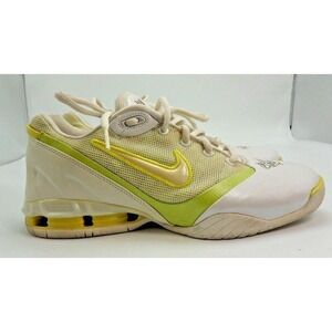 Nike Shox Glamour Women's White/Lemon yellow Athletic Shoes 310136-161 - Size 9